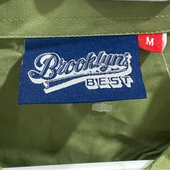 Brooklyn’s Best men’s olive green casual button down shirt size medium NWT - Picture 4 of 8